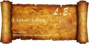Liptai Edina névjegykártya