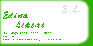 edina liptai business card